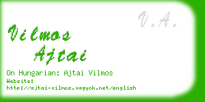 vilmos ajtai business card